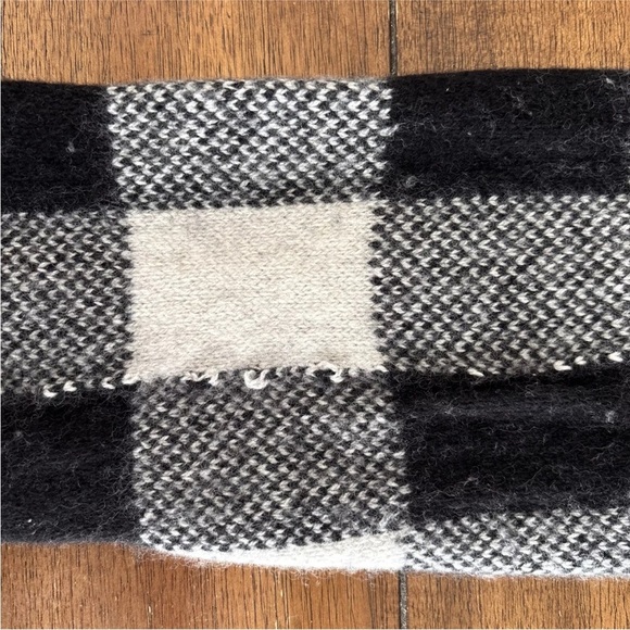 Lauren Ralph Lauren Sweater Womens Medium Black White Buffalo Plaid Soft - Picture 15 of 15